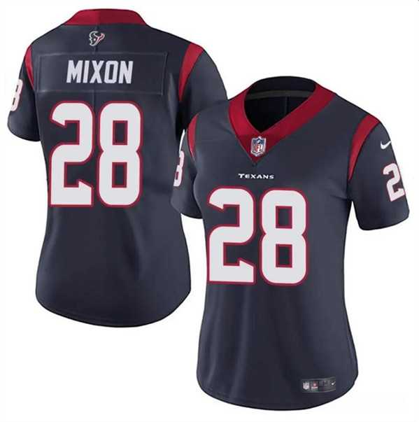 Womens Houston Texans #28 Joe Mixon Navy Vapor Untouchable Limited Stitched Jersey Dzhi